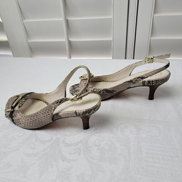Cole Haan Nike Air Open Toe Animal Print Buckle Detail Slingback Pumps 8.5 Chic - Picture 6 of 10